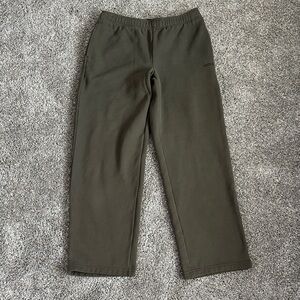Aritzia Olive Straight-Leg Pull-On Pants